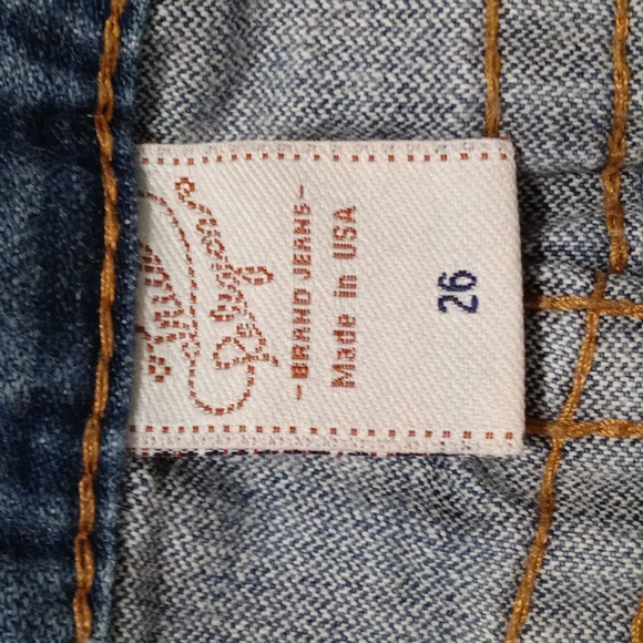 👖VTG True Religion👖 - Johnny Dark Wash Bootcut Flared Jeans - Picture 4 of 14